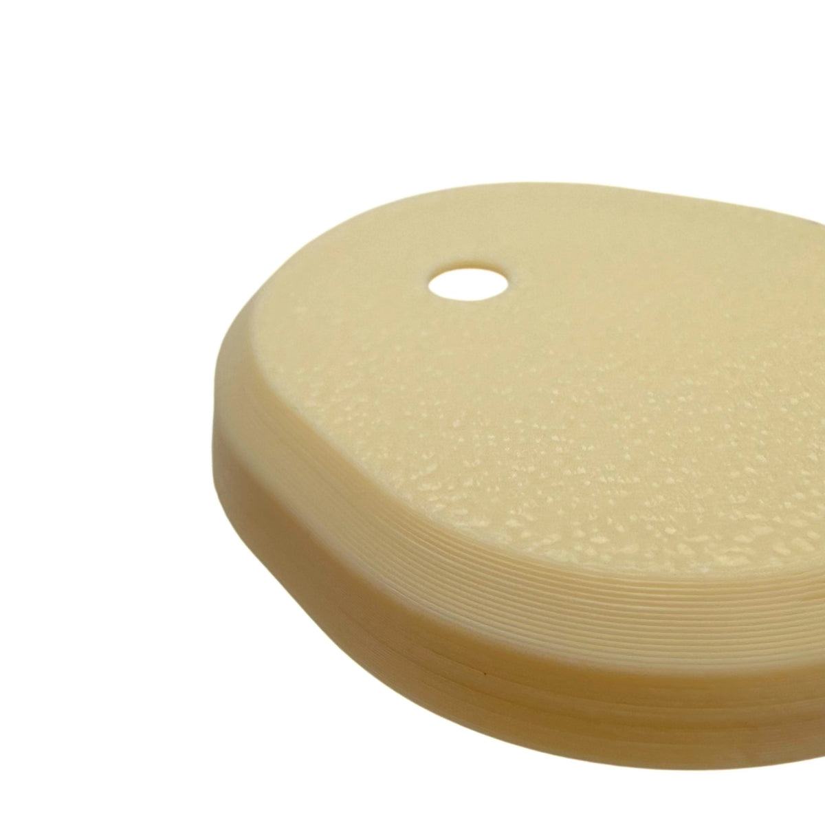 Coque beige clair pour capteur Dexcom G7, vue macro du dessus