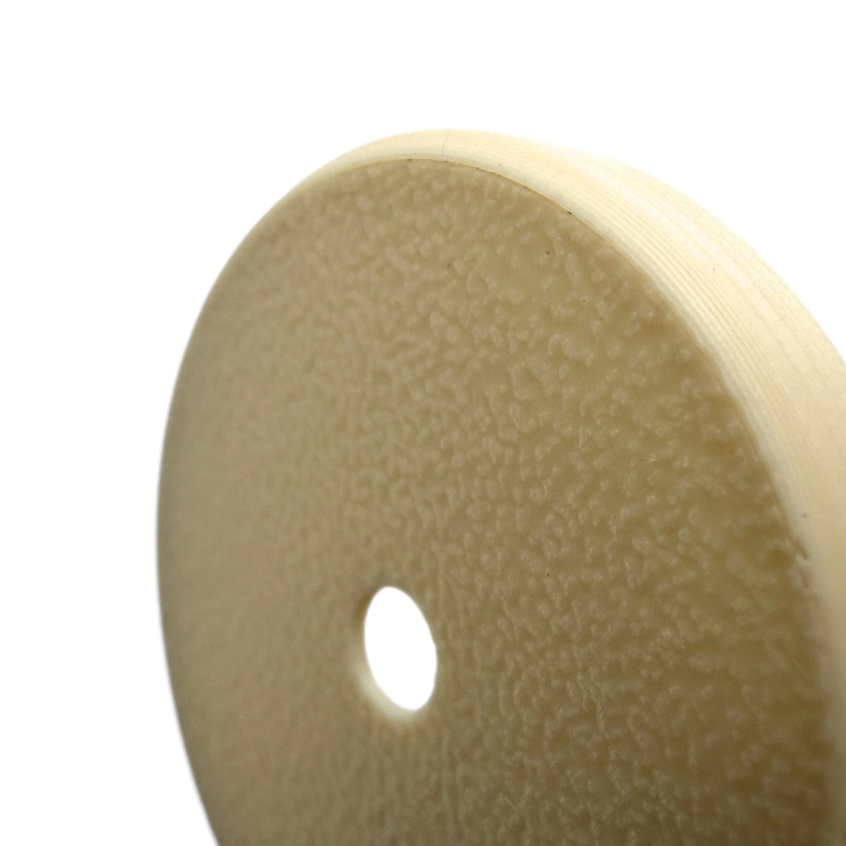 Coque beige clair pour capteur FreeStyle Libre 2, vue macro du dessus