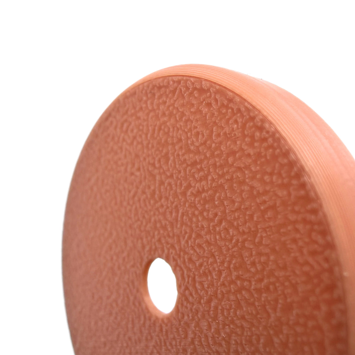Coque beige rosé pour capteur FreeStyle Libre 2, vue macro du dessus