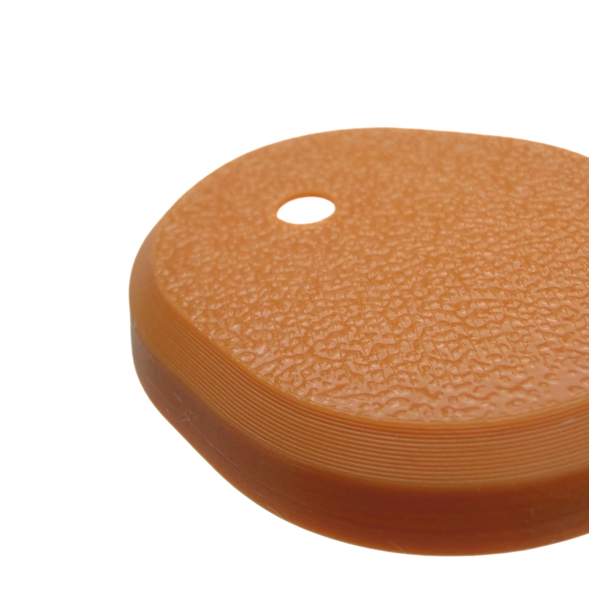 Coque marron clair pour capteur Dexcom G7, vue macro du dessus