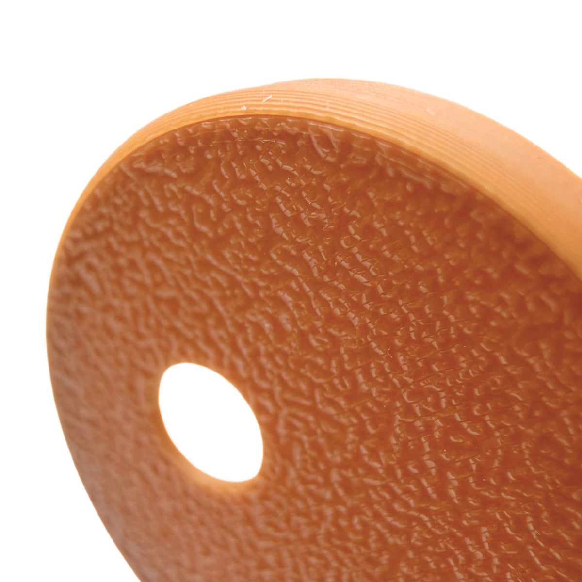 Coque marron clair pour capteur FreeStyle Libre 3, vue macro du dessus