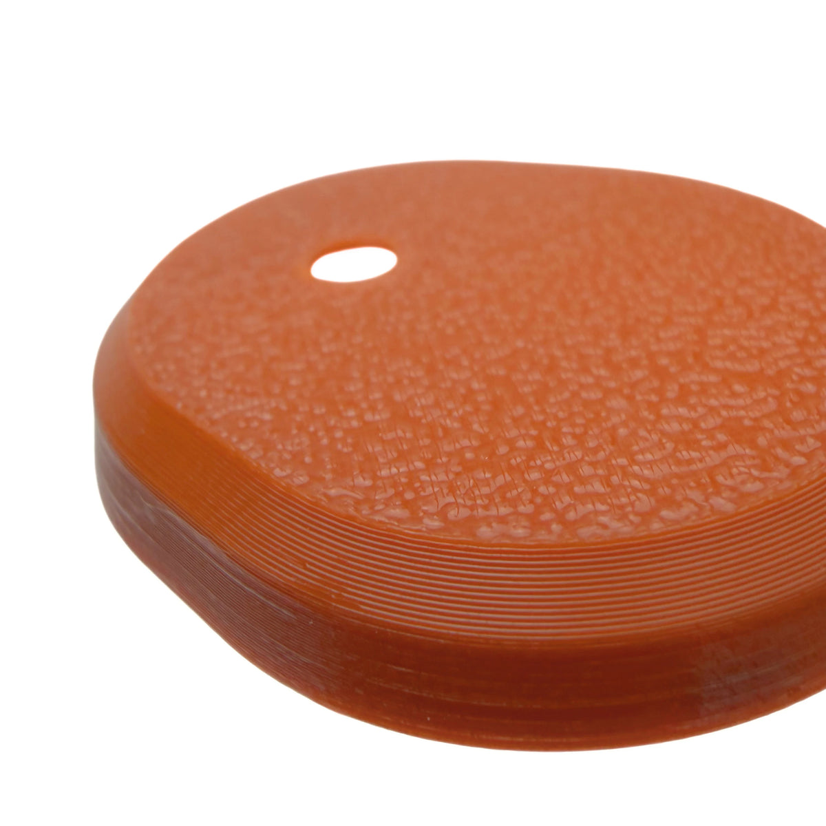 Coque marron cuivré pour capteur Dexcom G7, vue macro du dessus