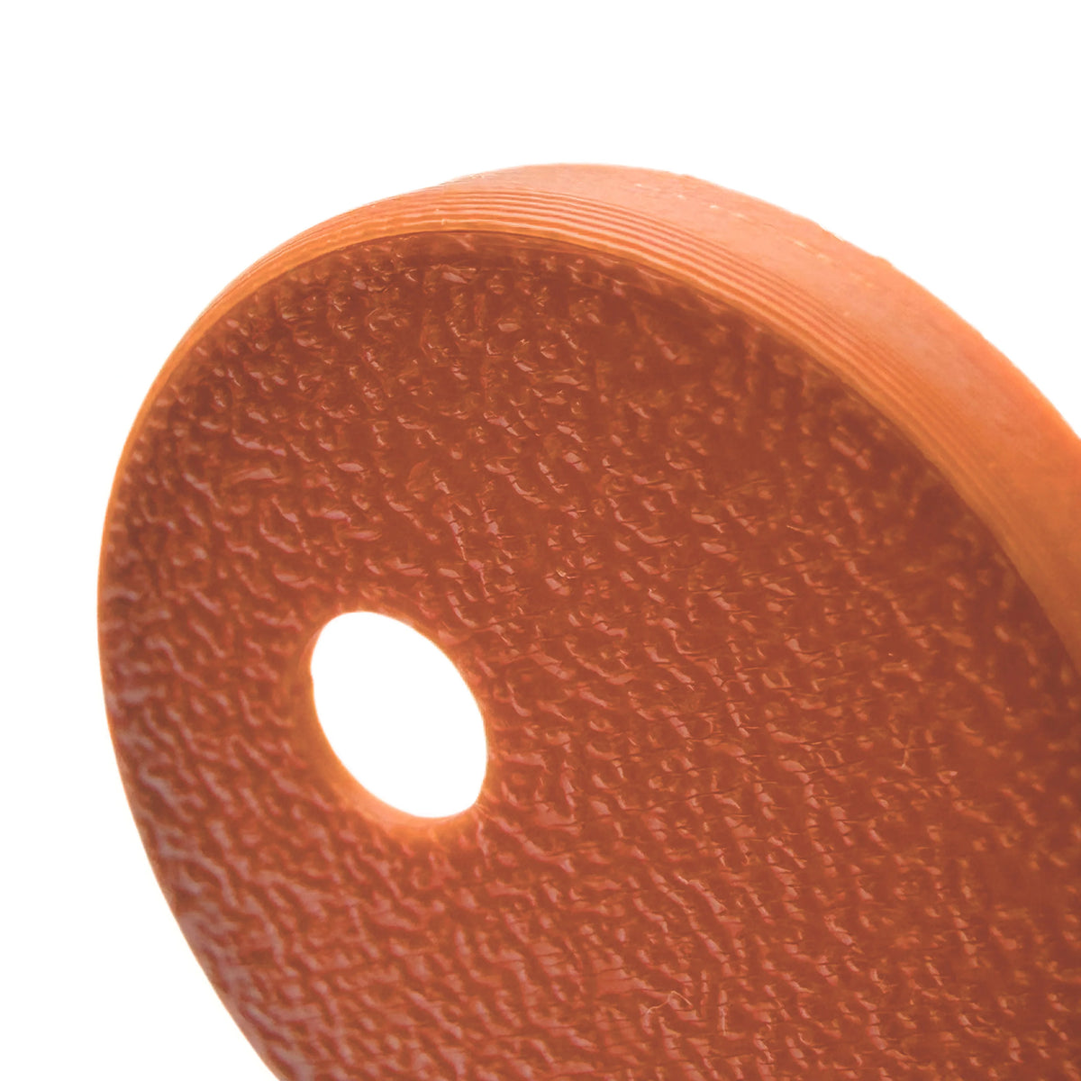 Coque marron cuivré pour capteur FreeStyle Libre 3, vue macro du dessus